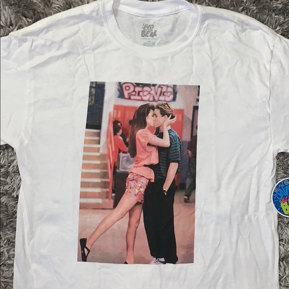 Saved by the bell Zach & Kelly graphic shirt NWT - Picture 2 of 8
